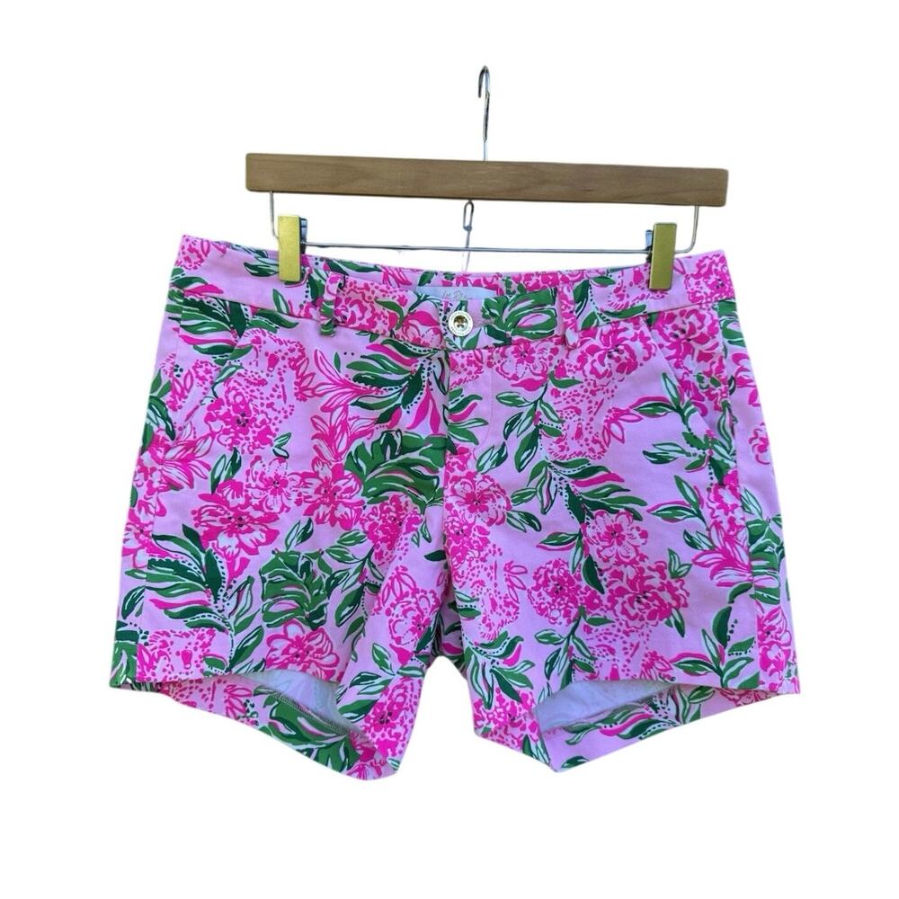Lilly Pulitzer Classic Callahan Floral Print Short Pink resort Preppy women’s 6